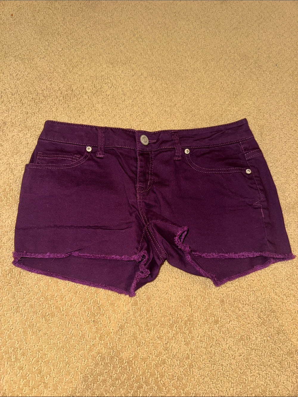 Aeropostale Deep Purple Denim Cutoff Shorts